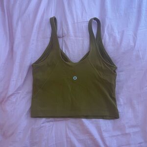 Lululemon Olive Green/Gold Align Tank
